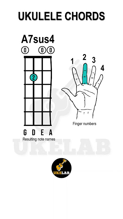 A7sus4 Chord on Ukulele  #ukelele #ukulelebeginner  #ukulele