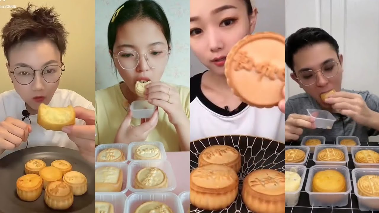 CRISPY CRUST MOONCAKE *Mid-Autumn Festival Special #2 ||ASMR Chinese Dessert Mukbang 디저트 먹방 吃播