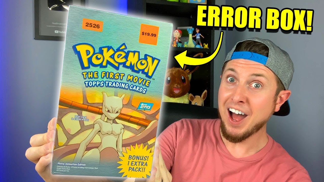 Error Box Opening Topps Pokemon Trading Cards From The 90 S Mewtwo Strikes Back Youtube