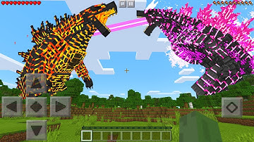 I Found EVOLVED GODZILLA vs THERMONUCLEAR GODZILLA in Minecraft Pocket Edition...