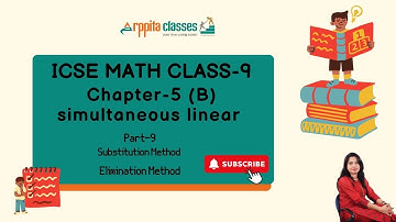 ICSE Class-9 | Maths | Chapter - 5 Simultaneous Linear Equation