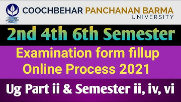 CBPBU 2nd 4th 6th Semester Exam form fillup Process 2021| Ug Part ii & ii/iv/vi Sem Exam fee Submit