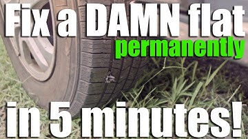 DIY:  How to fix a Flat Tire in 5 minutes without removing wheel.  Life Hack