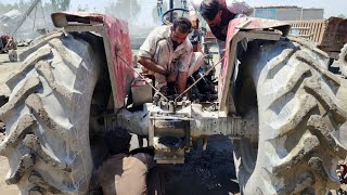 Massy 375 Tractor Rear Axle Jammed in Mountains! Broken Pinion Bearing Repair & Recovery
