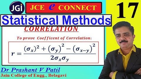 Correlation Coefficient in terms of standard deviations | Curve Fitting | 18mat41| Dr Prashant Patil