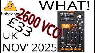 Behringer 2600 VCO price drop news, with musical jam demo after :)