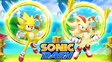 Sonic Dash Gameplay 2024 - MOVIE SUPER SONIC VS SUPER SHADOW