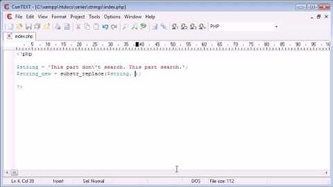 Beginner PHP Tutorial   50   String Functions Replacing Part of a String ‏