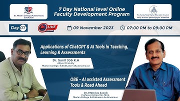 Day 07 | Applications of ChatGPT and AI Tools in Teaching, Learning and Assessments  & Road Ahead