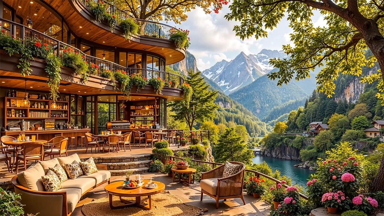 Warm Morning Jazz Music For Stress Relief - Soft Coffee Shop Ambience with a Cozy Spring Atmosphere