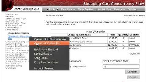 Shopping Cart Concurrency Flaw