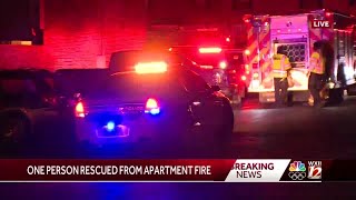 Winston-Salem firefighters rescue person from apartment fire