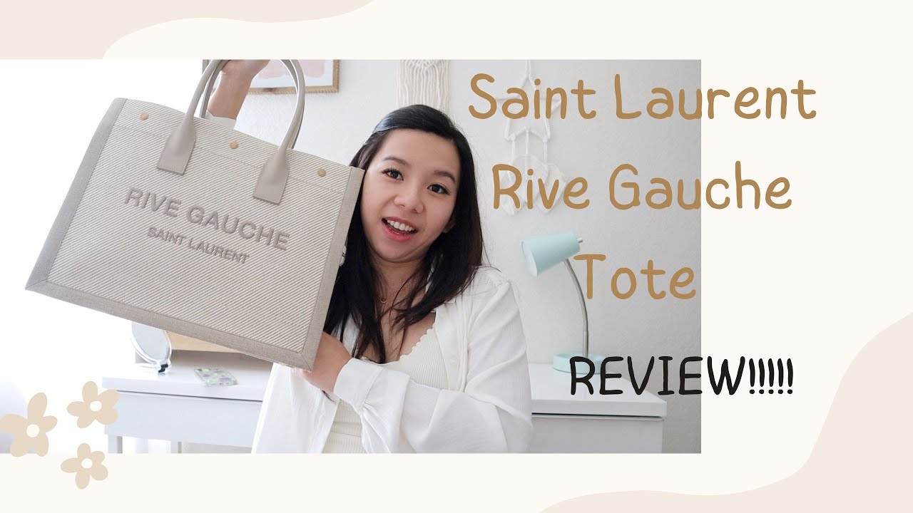 Must Watch!!! YSL RIVE GAUCHE Tote Review in Sea Salt Beige 