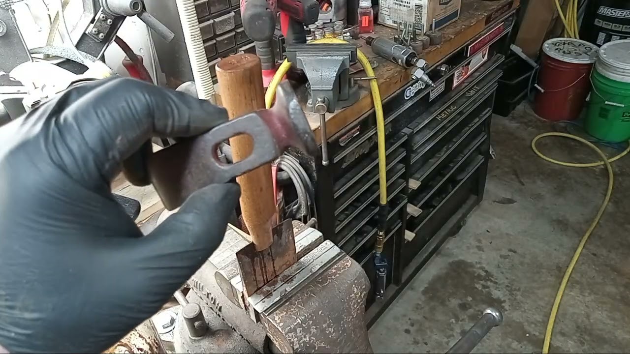 Iron Acetate (Vinagaroon) treatment on a vintage hammer resto