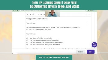 TOEFL iTP | Listening | Course Sneak Peek | Distinguishing Between Sound-alike Words