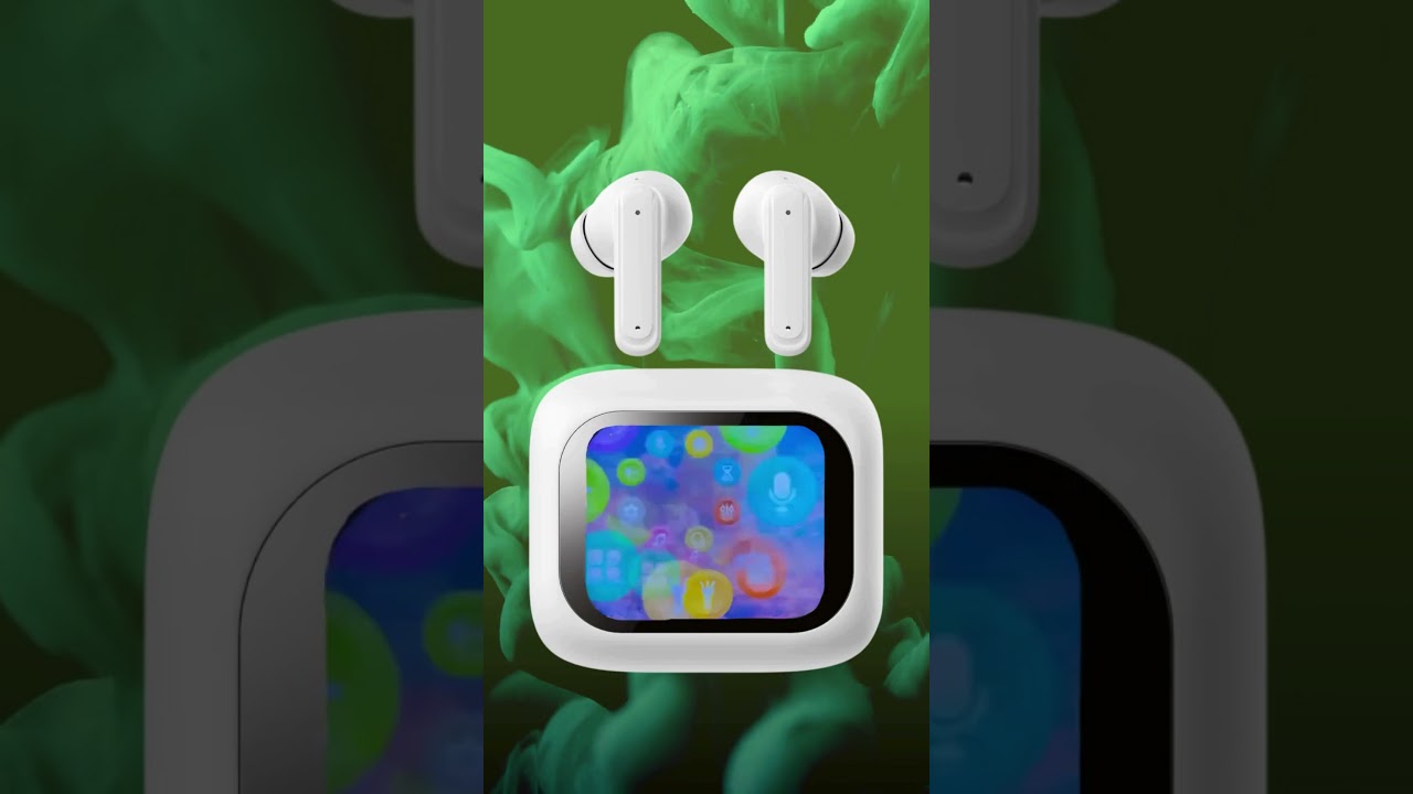 Cuffie Auricolari BT con Custodia Smart Touch Screen LCD Cancellazione Attiva del Rumore ANC Techly