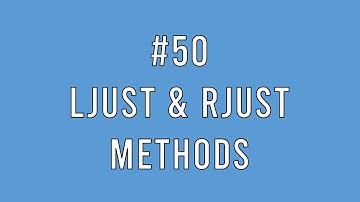 #50 [Python] ljust & rjust  methods