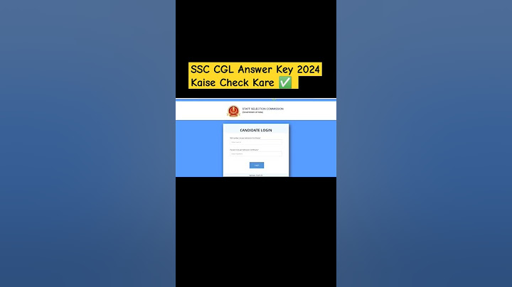 SSC CGL Answer Key 2024 Kaise Check Kare ✅ SSC CGL Answer Key 2024 Link ✅ SSC CGL 2024 Answer key