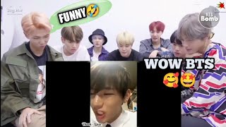 Full Comedy Funny Bts Reactionbts Reaction On Their Own Videos