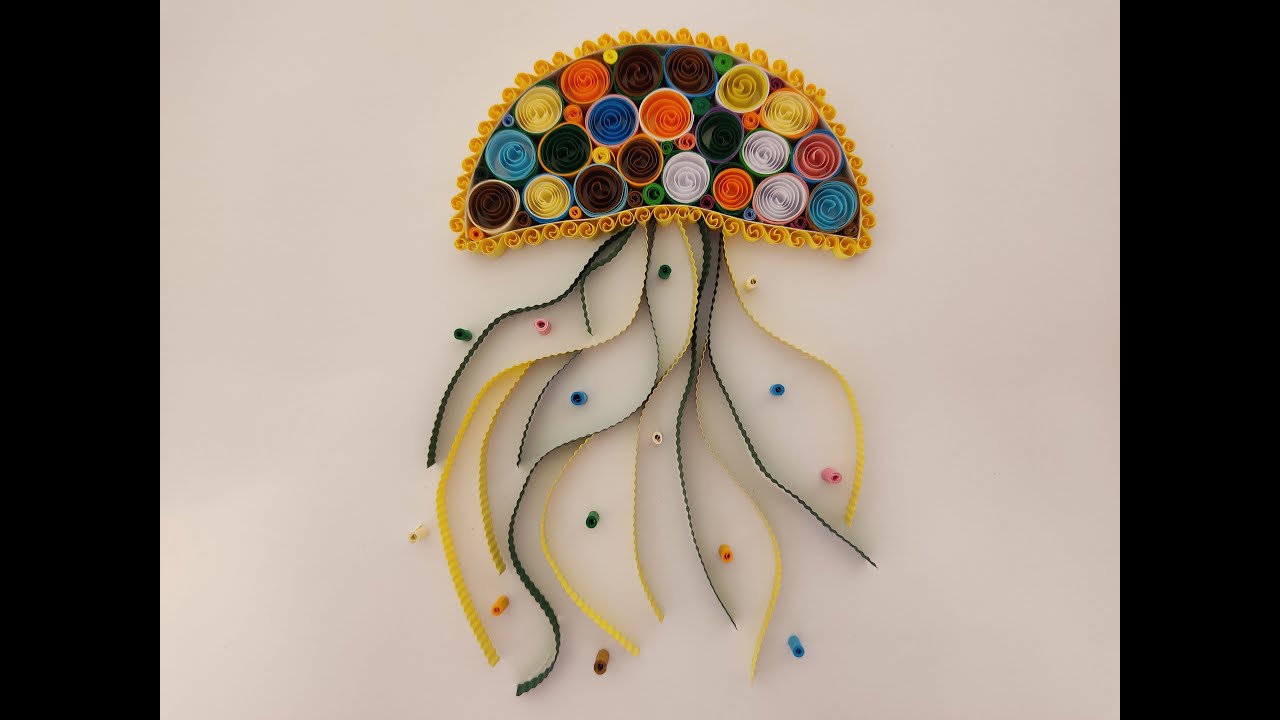 DIY//Tutorial//How to make a Jellyfish using Quilling Paper YouTube