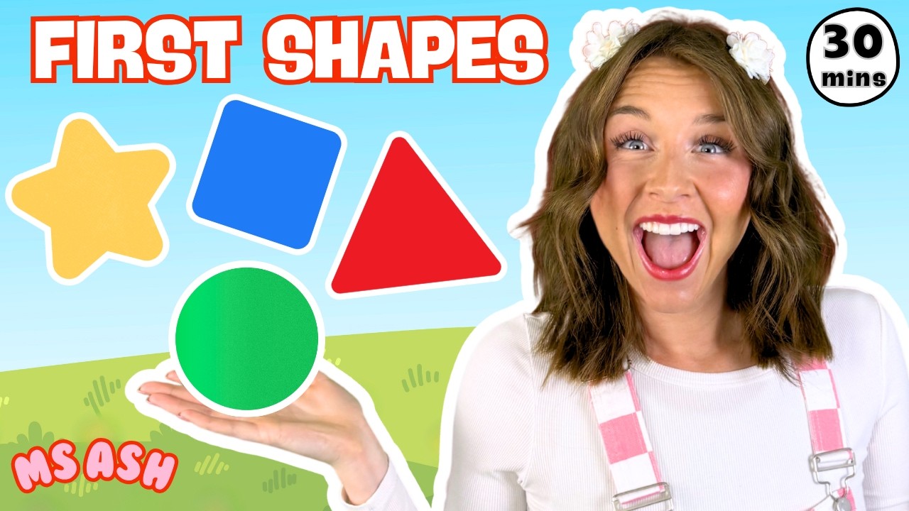 First Shapes With Ms Ash | Learn Shapes, Colors, Letters & More | Toddler & Preschool Learning Video