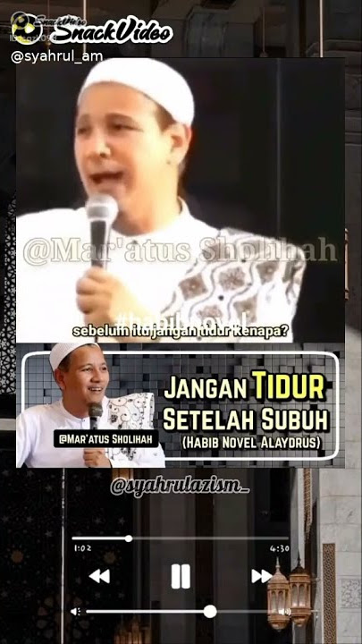 JANGAN TIDUR SETELAH SUBUH.. HABIB NOVEL ALAYDRUS