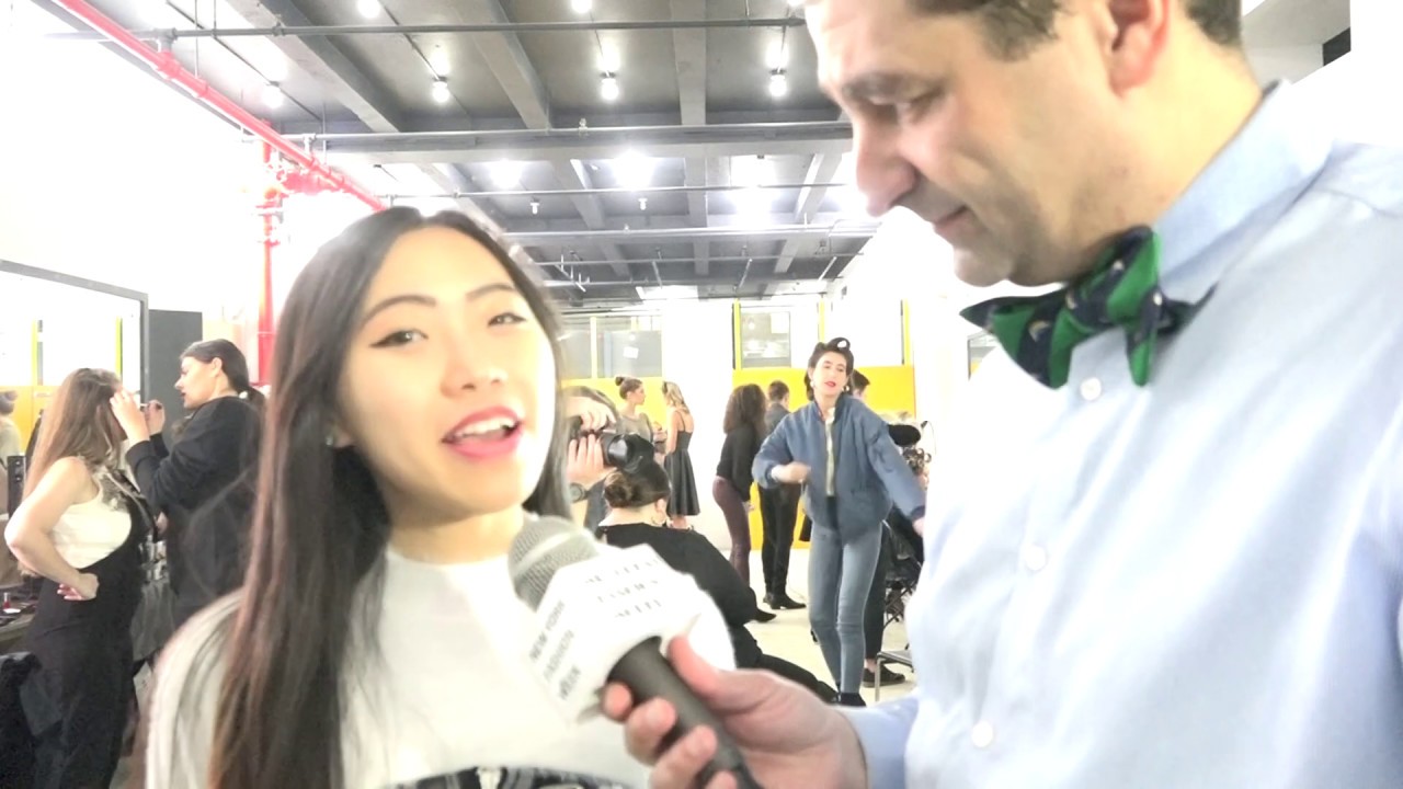 SAMI CHEN fashion designer at her HAPPYFISH NYFW F/W 2019 - BUNNY POWER  fashion show - YouTube
