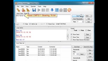 Test USB-ISS & CMPS11 with Comm Operator Software