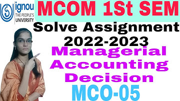 🔥🤔MCO 05 Solved Assignment 2022-23 In Hindi| MCO 05 Solved Assignment 2022 |