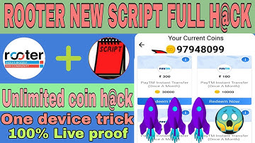 💥Rooter app coin trick | new script unlimited coin | rooter refer proof 💯 loot app coin Rahultricks🤑