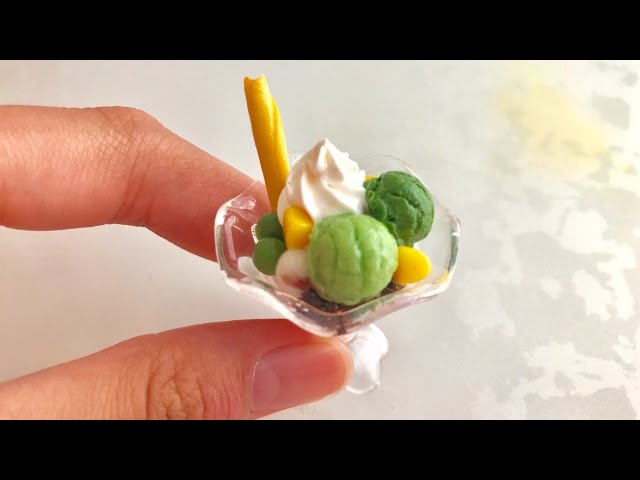 フェイクスイーツ 抹茶パフェの作り方 - YouTube