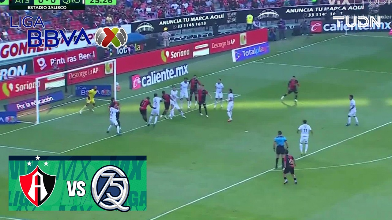 Cabezazo desviado de Florian | Atlas vs Querétaro | Liga MX - Jornada 6 Apertura 2026 | TUDN