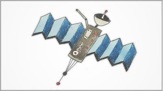 How to draw a Earth satellite sputnik step by step