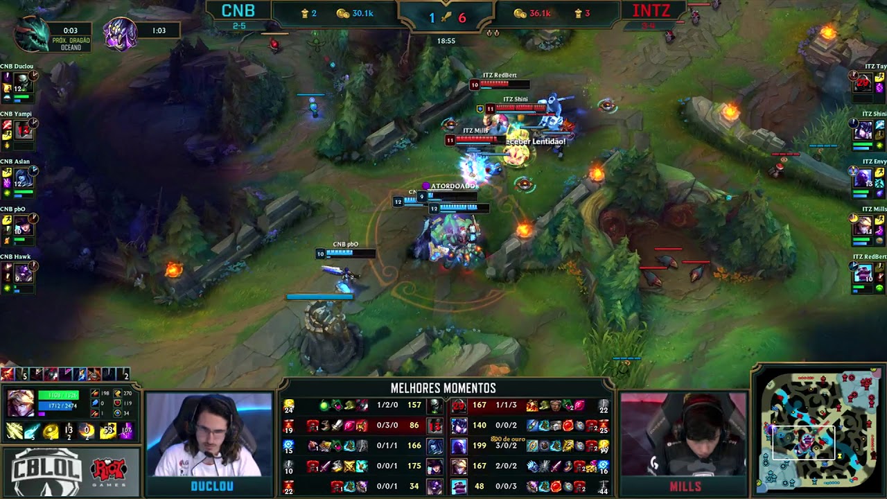 lol esports br assista ao vivo CBLoL 2019 - 1ª Etapa - Melhores Momentos CNB x INTZ - 2º Turno (by Dell Gaming)