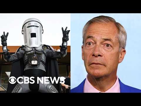 United Kingdom's Nigel Farage wins special election against trash can-themed opponent, Count Binface