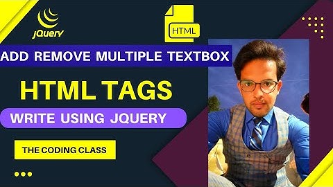 Dynamically Create HTML Input Fields Using Jquery