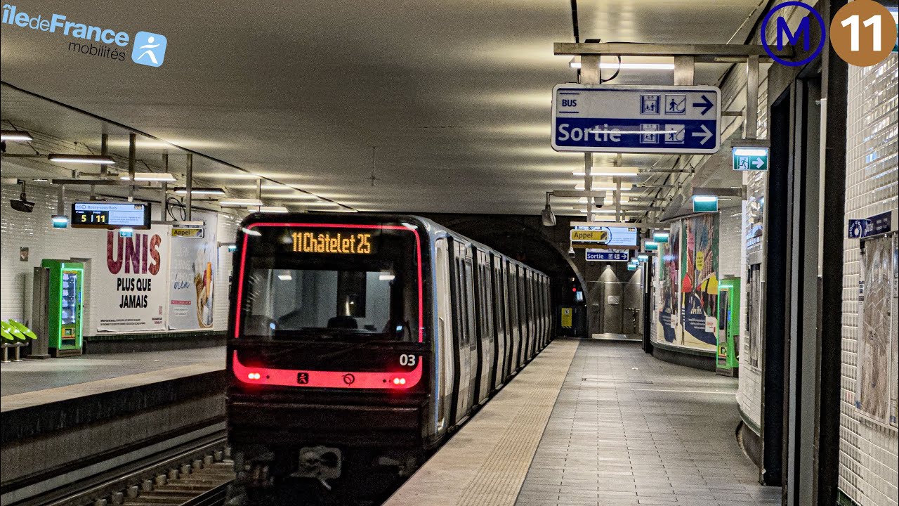 Les MP14 CC de la ligne 11 du métro parisien !