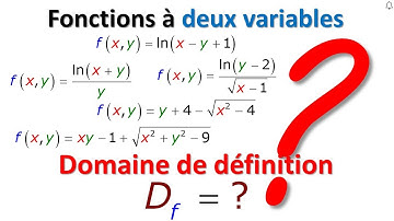DOMAINE DE DEFINITION DES FONCTIONS A DEUX VARIABLES