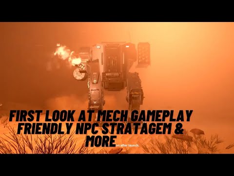 Helldivers 2 First Look At Mech Gameplay & Friendly NPC Stratagem, Next Warbond Release Date & More