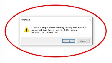 Fix it looks like Snap Camera is currently running - can