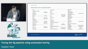 2023 EuroLLVM - Using automated tests to tune the -Og pipeline