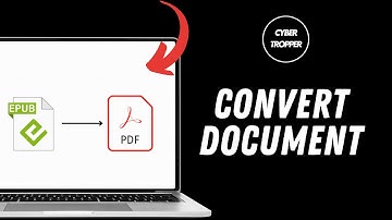 How to Convert Epub File to a PDF Document