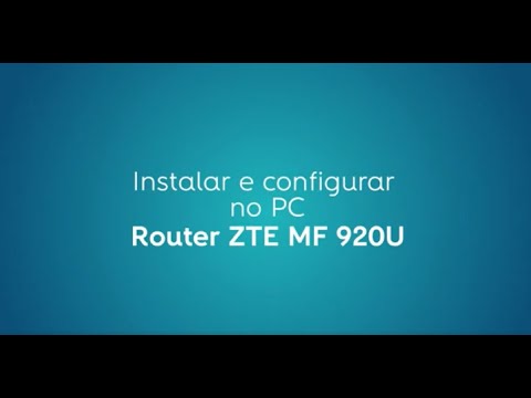 MEO || Instalação e configuração do router ZTE MF 920U