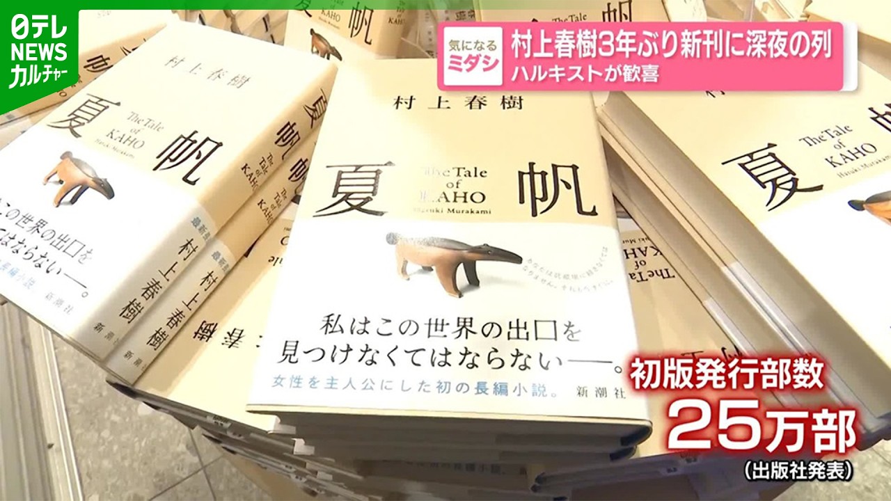 Haruki Murakami] Midnight lines for his first new book in 3 years