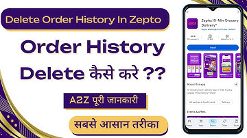 How To Delete Zepto Order History | How To Delete Order History On Zepto App | Zepto Order |