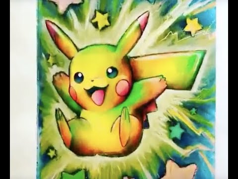 こども用のぬり絵 を塗ってみた その25 ピカチュウ ポケットモンスター Youtube