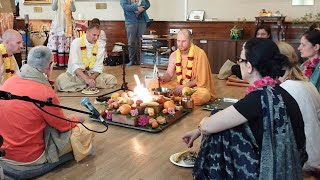 Initiations Ceremony - HH Krishna Kshetra Swami - ISKCON Ljubljana - 22.05.2024