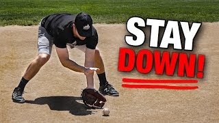 How To Stay Down On The Ball (STOP Letting Balls Get Under Your Glove!)