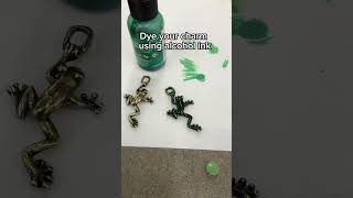 DIY Alcohol Ink Frog Earrings
