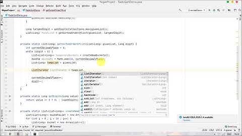Radix sort implementation in java